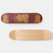 Golden Zen Koi op het rode skateboard (Horizontaal)