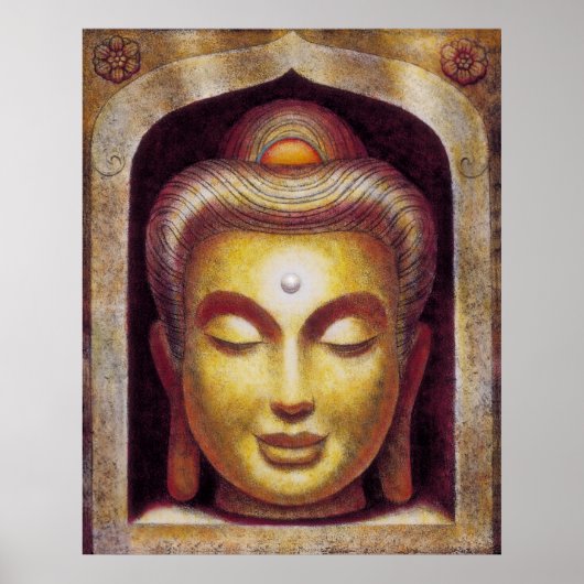 Golden Zen méditation Bouddha Poster d'art spiritu (Devant)