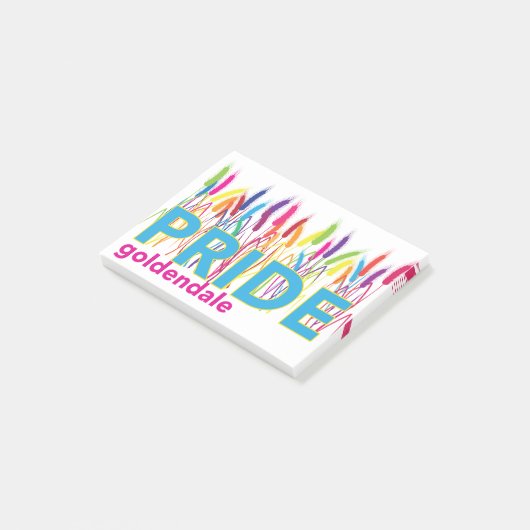 Goldendale PRIDE Swag Post-it® Notes (Schuin)
