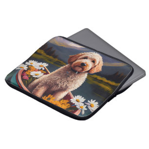 Goldendoedel op een peddel: Een Schilderachtig avo Laptop Sleeve