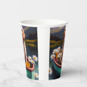 Goldendoedel op een peddel: Een Schilderachtig avo Papieren Bekers (Rechts)