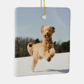 Goldendoedle die door het veld loopt keramisch ornament (Rechts)