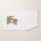 Goldendoedle Dog Play Golf (Red whmk2) Cute Fun Bad Handdoek (Handdoek)
