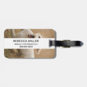 Goldendoedle loopt door Grass Bagagelabel (Achterkant horizontaal)