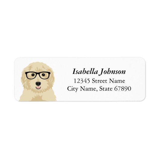 Goldendoedle Return Address Labels (Voorkant)