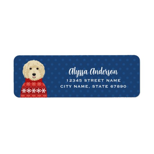 Goldendoedle Return Address Labels (Voorkant)