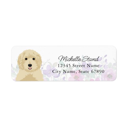 Goldendoedle Return Address Labels (Voorkant)