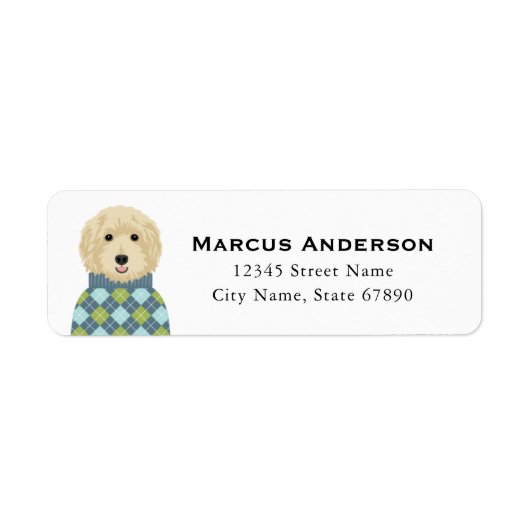 Goldendoedle Return Address Labels (Voorkant)