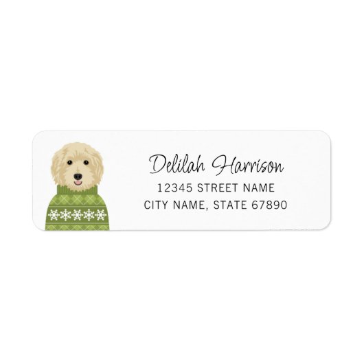 Goldendoedle Return Address Labels (Voorkant)