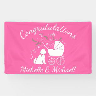 Goldendole Dog Baby shower Pink Girl Spandoek
