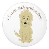 Goldendole Dog Design Keramische Knop (Voorkant)