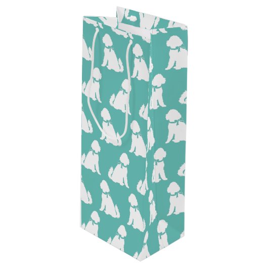 Goldendole Dog Puppy Labradoodle Wijn Cadeautas (Voorkant Gekanteld)