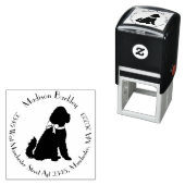 Goldendole Dog Puppy Labradoodle Zelfinktende Stempel (In situ)