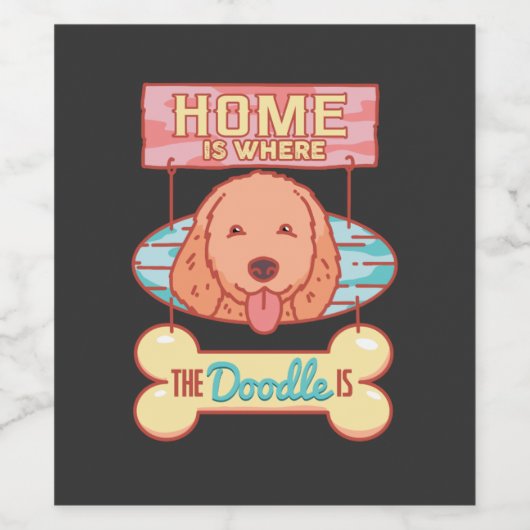 Goldendole Dog Wijn Etiket (Enkel label)