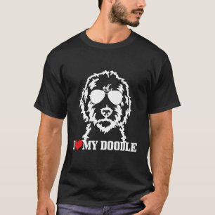 Goldendole I Love My Doodle mama Labradoodle Dog T-shirt