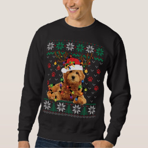 Goldendole Kerstmis Ugly Sweater Funny Dog Love