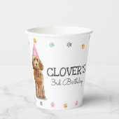 Goldendole laat Pawty Birthday Party Paper Cups Papieren Bekers (Voorkant)