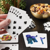 Goldendole Labradoodle Art Silhouette Pokerkaarten (Insitu)