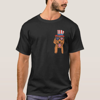Goldendole Pocket American USA, 4 juli vierde T-shirt