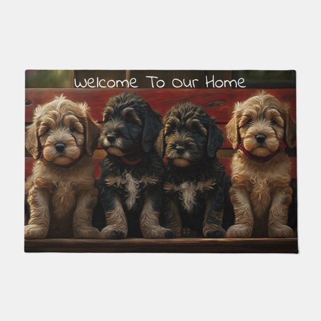 Goldendole Puppy door Mat (Voorkant)