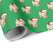 Goldendole Puppy Kerstmis Cadeaupapier (Rol Hoek)
