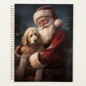 Goldendoodle avec Noël Festif du Père Noël (Devant)