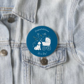 Goldendoodle Baby shower Dog Ronde Button 7,6 Cm (In situ)