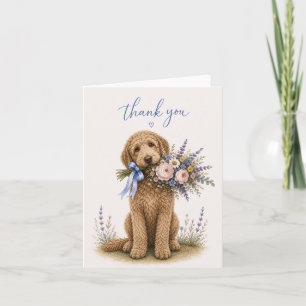 Goldendoodle Bloemboeket Bedankt