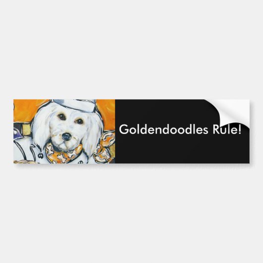 Goldendoodle Bumpersticker (Voorkant)