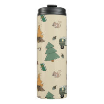 Goldendoodle Camping Avontuur Thermische Bekerglas