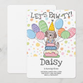 Goldendoodle Chien Anniversaire Fête Invitation (Devant / Derrière)