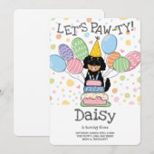 Goldendoodle Chien Anniversaire Fête Invitation (Devant / Derrière)