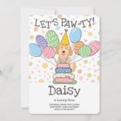 Goldendoodle Chien Anniversaire Fête Invitation (Devant)