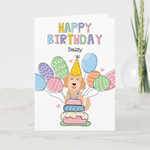 Goldendoodle Chien Bonne Carte d'Anniversaire