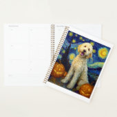 Goldendoodle Chien Mignon Halloween Jack O Lantern (Devant avec enveloppe)