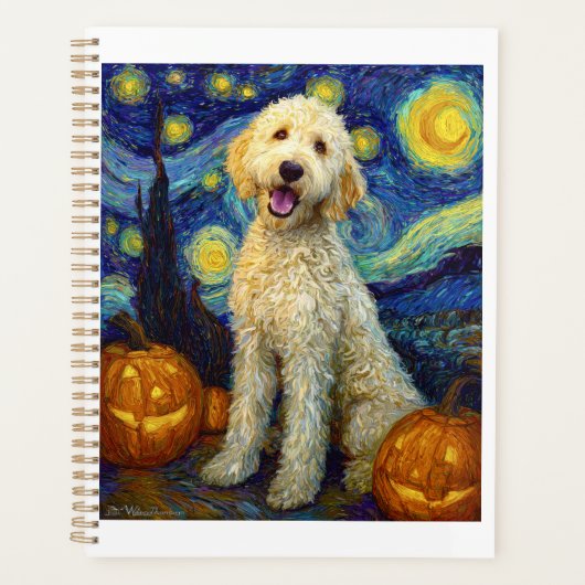 Goldendoodle Chien Mignon Halloween Jack O Lantern (Devant)