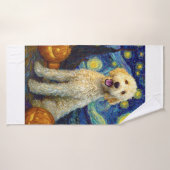 Goldendoodle Chien Mignon Halloween Jack O Lantern (Serviette de bain)