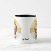 Goldendoodle Chien Retro Sunset Mug (Centre)