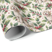 Goldendoodle Christmas Wrapping Paper Cadeaupapier (Rol Hoek)