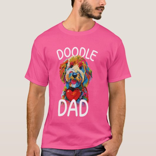 Goldendoodle Dad Design Pop Art Mannen Goldendoodl T-shirt (Voorkant)