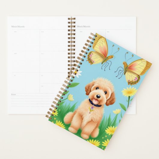 Goldendoodle Dans Le Jardin (Devant avec enveloppe)
