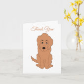 Goldendoodle Design Dank je kaart (Gele Bloem)
