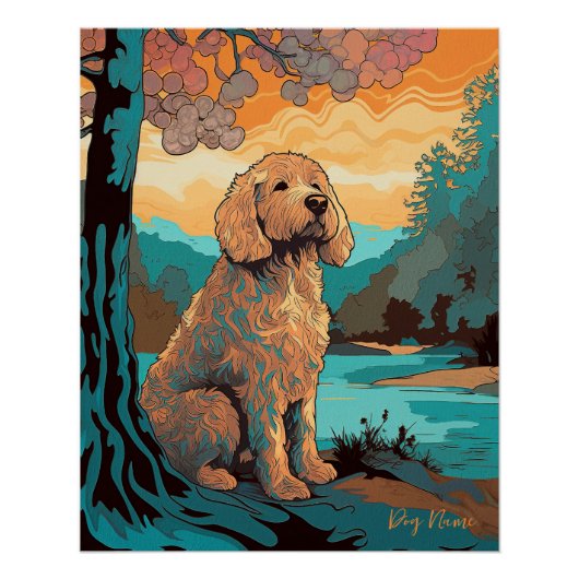Goldendoodle Dog 004 - Bruno Pokopen Perfect Poster (Voorkant)