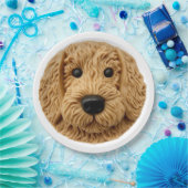 Goldendoodle Dog 3D geïnspireerd Papieren Bordje (Feest)