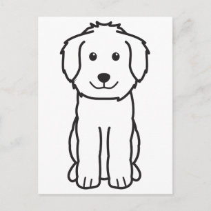 Goldendoodle Dog Cartoon Briefkaart
