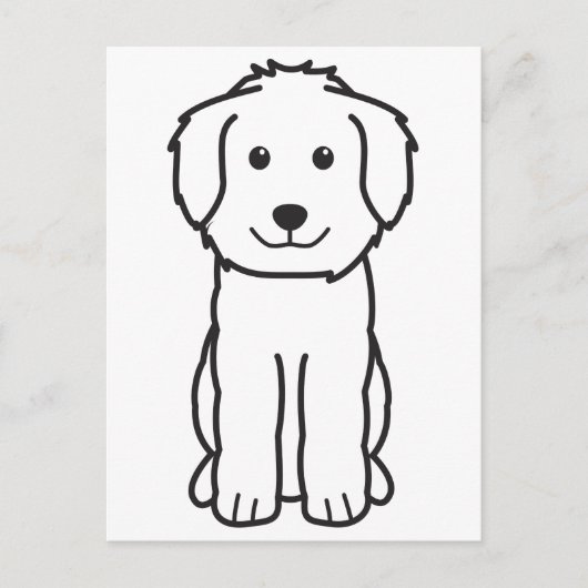 Goldendoodle Dog Cartoon Briefkaart (Voorkant)