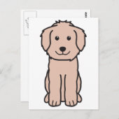 Goldendoodle Dog Cartoon Briefkaart (Voorkant / Achterkant)