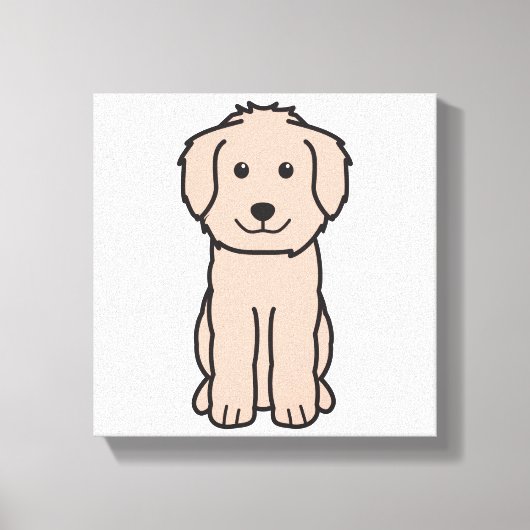 Goldendoodle Dog Cartoon Canvas Afdruk (Voorkant)