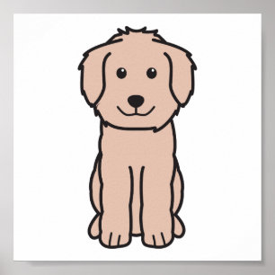 Goldendoodle Dog Cartoon Poster