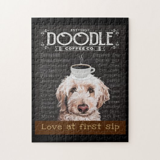 Goldendoodle Dog Coffee Company 2 Legpuzzel (Verticaal)